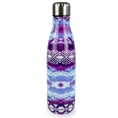 Image of Myga 500ml Metal Reusable Insulated Vacuum Stainless Steel Water Bottle Double Walled Leak Proof BPA Free Drinks Flask for Outdoor Sports Keeps Hot and Cold Himalaya