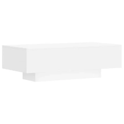 Image of vidaXL Modern Style Coffee Table Minimalist Design, Engineered Wood, Large Top Surface for Living Room, Home, Office White 100x49.5x31cm