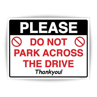 Image of No Parking Sign Self adhesive Waterproof Vinyl Private Signs 150mmx200mm V1178