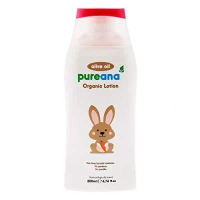 Image of Pureana Baby Lotion with Organic Olive, Apricot and Orange (200ml)