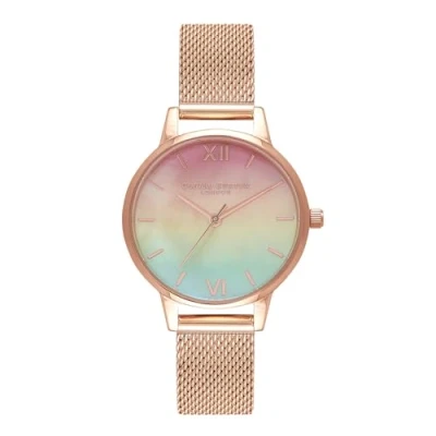 Image of Olivia Burton Analogue Quartz Watch for Women with Rose Gold Colored Stainless Steel Bracelet OB16RB25