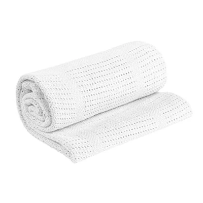 Image of My Little World Nursery Baby Cellular Blanket White Cot/Cot Bed