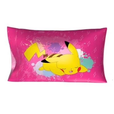 Image of Franco Collectibles Pokemon Girl Anime Beauty Silky Satin Standard Pillowcase Cover 20x30 for Hair and Skin, (Official Licensed Product)