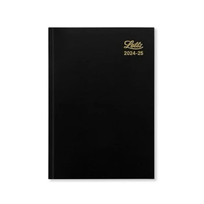 Image of Letts of London Standard A5 academic 2024/2025 week to view diary black