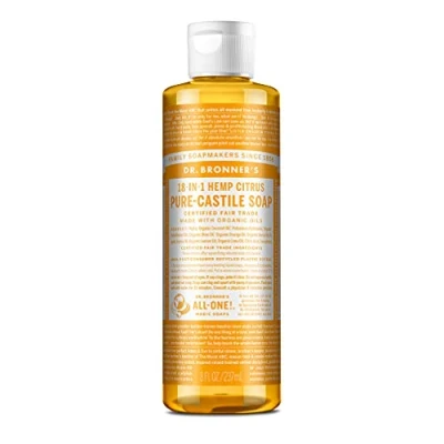 Image of Dr Bronner Organic Citrus Castile Liquid Soap 237 ml