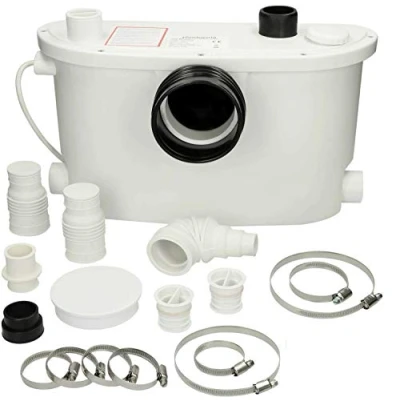 Image of Flo Force® 400W Max Domestic Sanitary Macerator Waste Pump Shower Toilet System Sink Sewage Pumps 4 Inlets Quiet IP54 Rated High Efficiency