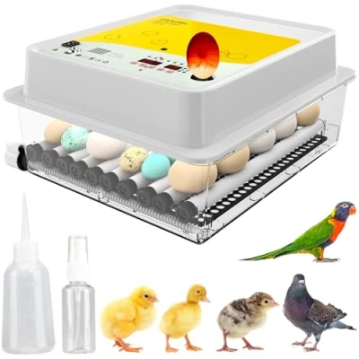 Image of Okköbi OBI 36 Egg Incubator for Hatching Chickens, Ducks &amp; Other Birds + Eggs Automatic Turner Temperature Control Humidity Display Integrated Candler 5 YEAR ASSURANCE NEW 2024