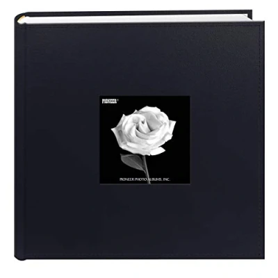 Image of Pioneer Photo Albums 200 Pocket Sewn Leatherette Frame Cover Album, 4 by 6 Inch, Navy Blue