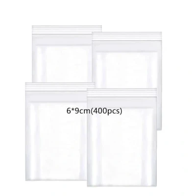 Image of Zip Lock bags Resealable Plastic 6X9cm Grip Seal Small Suitable for Kitchen Assortment Biscuits Nuts Jewelry Packaging Sealed Storage Pouches Mini 100μm 400pcs