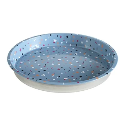 Image of Premier Housewares Stellar Serving Tray, Round, Tin, Blue, 33 x 4 cm