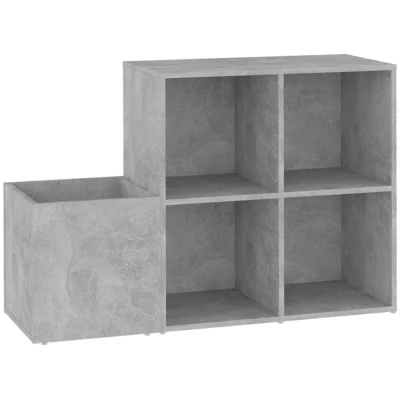 Image of vidaXL Hall Shoe Cabinet Concrete Grey 105x35.5x70 cm Engineered Wood