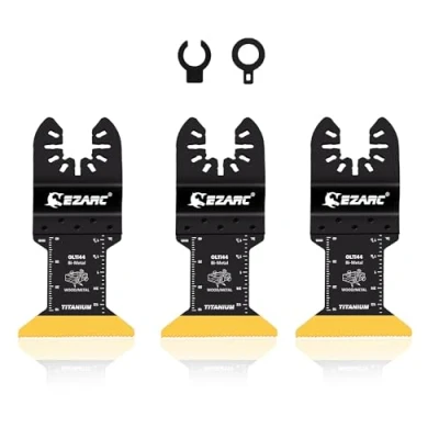 Image of EZARC Titanium Oscillating Multitool Blade for Wood, Metal and Hard Material, 3 Pack