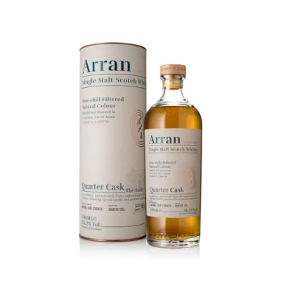 Image of Arran Quarter Cask Single Malt Whisky 70cl, 56.2% ABV, Premium Scotch, Isle Of
