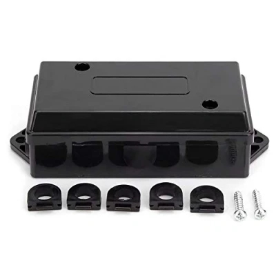 Image of US 7 Way Electrical Trailer Junction box Gang Wire Connection Weatherproof Cord Box+trailer light joiner extension