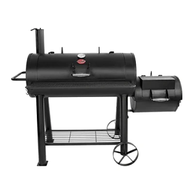 Image of Char Griller Competition Pro Barrel Grill and Offset Smoker in Black