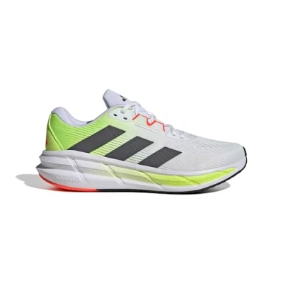 Image of adidas Men&#039;s Questar 3 Running Shoes, Cloud White/Grey Five/Lucid Lemon, 4 UK