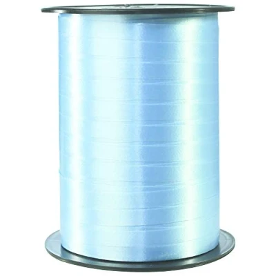 Image of Clairefontaine Ref 601725C Smooth Counter Ribbon Roll (Single Reel) 7mm x 500m Length Roll, 11.7 9.5cm Spool Suitable for Gift Wrapping &amp; Crafting Sky Blue