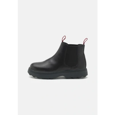 Image of Camper Norte KIDS Unisex Classic ankle boots for kids, Size: 11K, Black Leather and textile