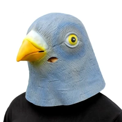 Image of CreepyParty Deluxe Novelty Halloween Costume Party Latex Animal Head Mask Pigeon
