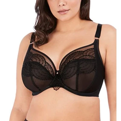 Image of Elomi Women&#039;s Priya Underwire Plunge Bra, Black, 32K US