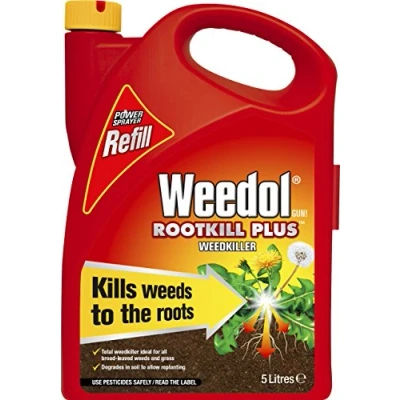 Image of Weedol 200020 Rootkill Plus 5 Litre Weedkiller Power Sprayer Refill, Clear