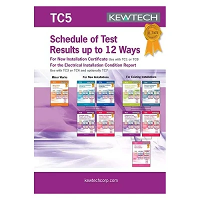 Image of Kewtech TC5 Inspection &amp; Test Results 12 ways