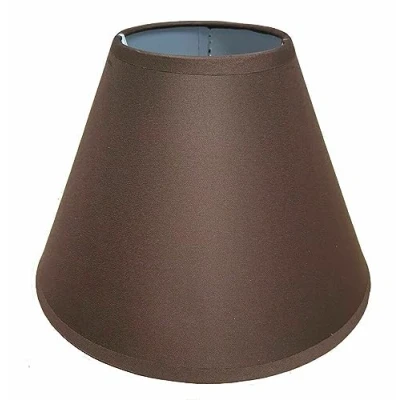 Image of 9&quot; (23cm) Cotton Textured Fabric Coolie Light Shade Table Ceiling Lamp Shades (Brown)