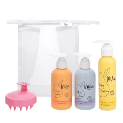 Image of Lav Kids Natural Hair Care Bundle for Daily Use, Algae Extract and Moisturizing in Mesh Bag (5)