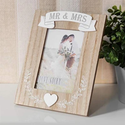 Image of Widdop Love Story Mr &amp; Mrs 4&#039; x 6&#039; Photo Frame