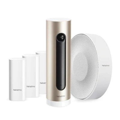 Image of Netatmo Complete Smart Video Alarm System, Indoor WiFi Camera + Wireless 110 DB Siren 3 Opening Detectors for Doors and Windows, NBU ICSS EU