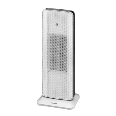 Image of Daewoo 2000W Fan Heater, Ceramic PTC Heater With Adjustable Heat and Wide Angle Oscillation, Timer Settings Indication Light, Tip Over Safety, Digital Remote Control, White