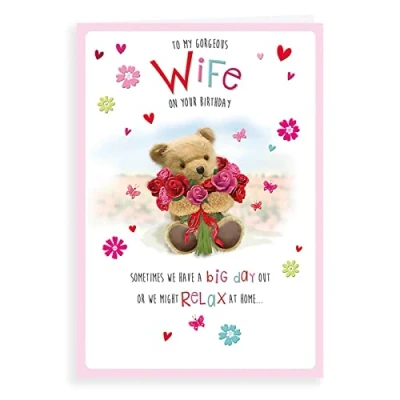 Image of Regal Publishing Cute Birthday Card Wife 9 x 6 inches