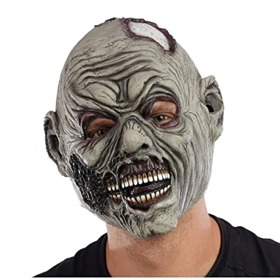 Image of Stylex Walker Zombie Mask Realistic Halloween Creepy Latex for Kids Adult Cosplay Costume Scary Props