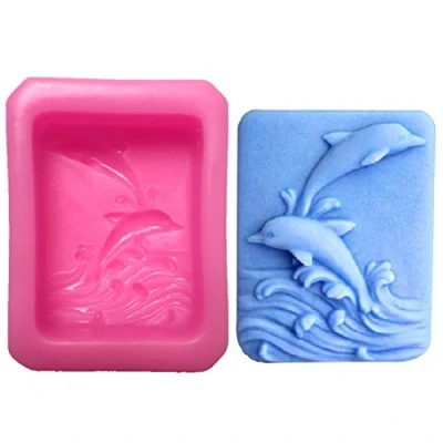 Image of Allforhome 2.5&quot; Lovely dolphins Craft Art Silicone Soap mold Moulds DIY