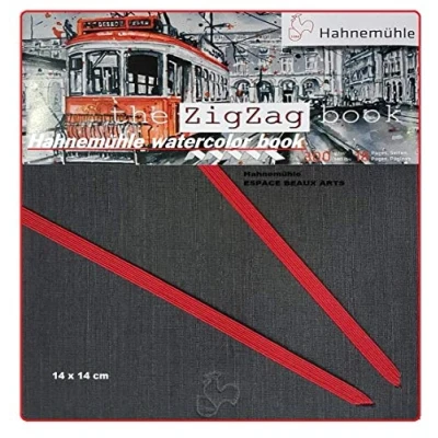 Image of Hahnemühle Watercolor Book, Zigzag Format 300 g/m², 18 Pages,14x14cm