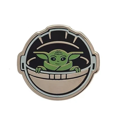 Image of Star Wars: The Mandalorian Enamel Pin Badge (Asset Pod Design) 8cm x 1.5cm 10.5cm Official Merchandise