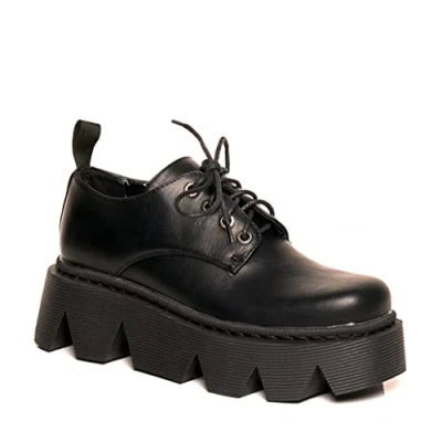 Image of LAMODA Womens That Girl Platform, Black Pu, 4 UK