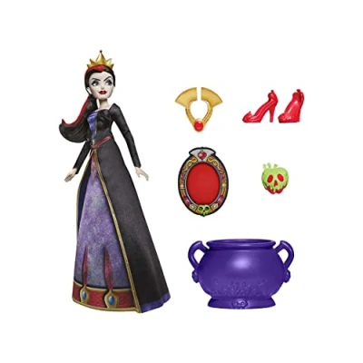 Image of Disney Villains Evil Queen Fashion Doll, Accessories and Removable Clothes, Princess Toy for Kids 5 Years Old Up Amazon Exclusive