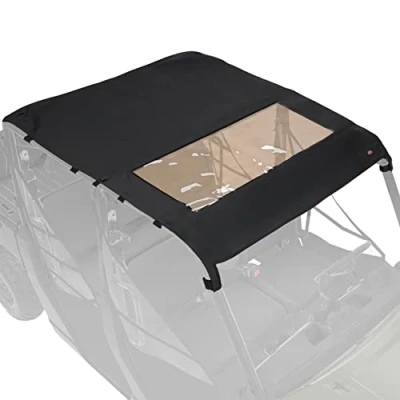Image of KEMIMOTO 6 Seat Crew Canvas Roof Top Tint Waterproof Compatible with Polaris Ranger XP 1000 2017 2025/2020 2025 1000/2013+ 900 Sunshade Soft Accessories