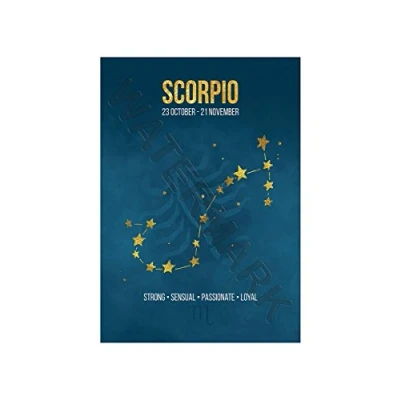 Image of Wee Blue Coo Zodiac Star Sign Birthday Astrology Scorpio Framed Wall Art Print