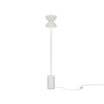 Image of Maytoni LED floor lamp Kyoto, white, height 145 cm, marble