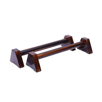 Image of Wooden Parallettes, H Shaped Push Up Bars Russian Style Stretch Stand Calisthenics Handstand Personalised Ups (50cm)