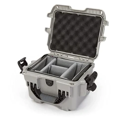 Image of Nanuk 908 Waterproof Hard Case with Padded Divider Silver