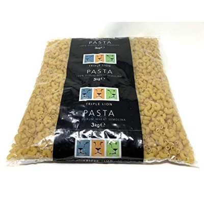 Image of Triple Lion Professional Chef&#039;s Macaroni Elbows 100% Durum Wheat Semolina Pasta 3kg