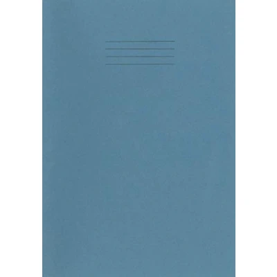 Image of Indigo® A4 Tinted Paper Exercise Book 48 Page (Blue/Yellow 12mm Feints &amp; Margin, Pack of 10)