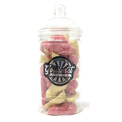 Image of Pink &amp; White Mice Victorian Gift Jar by The Gourmet Sweet Company
