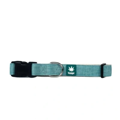 Image of Voyager Hemp Dog Collar, Blue Made with Premium, Strong Material Comfortable &amp; Secure Fit, Stylish Durable Ensuring Pet’s Safety Well being Small, 25 40cm