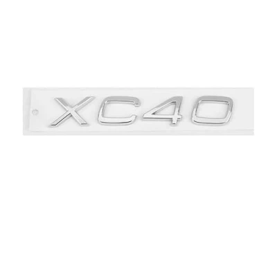 Image of Car Metal Emblem Sticker Letters, for Volvo XC40 Front Grille,Front Trunk, Replacement Adhesive ABS,Letters Sign Badge Accessories,A