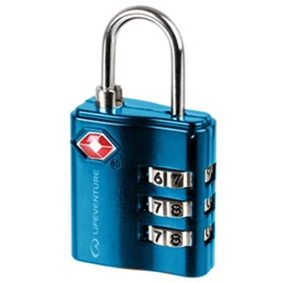Image of Lifeventure TSA Approved Luggage Padlock 3 Digit Heavy Duty Zinc Alloy Security Padlock, Combination Code Lock For Suitcase Gym Locker,Blue