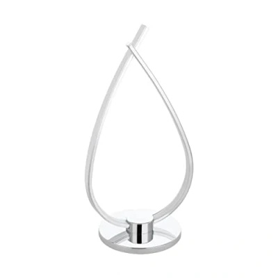 Image of Eglo LED Bedside lamp Roncade, Side Table Light Made of Chrome Coloured Aluminium and Plastic, Living Room Lighting with Switch